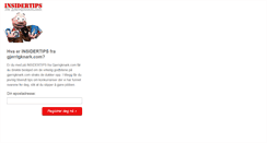 Desktop Screenshot of insidertips.gjerrigknark.com